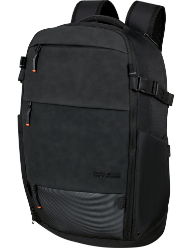 Sac à dos PC extensible 15,6 pouces American Tourister Pacepro Flash Black, vue de trois quarts