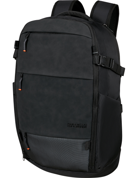 Sac à dos PC extensible 15,6 pouces American Tourister Pacepro Flash Black, vue de trois quarts
