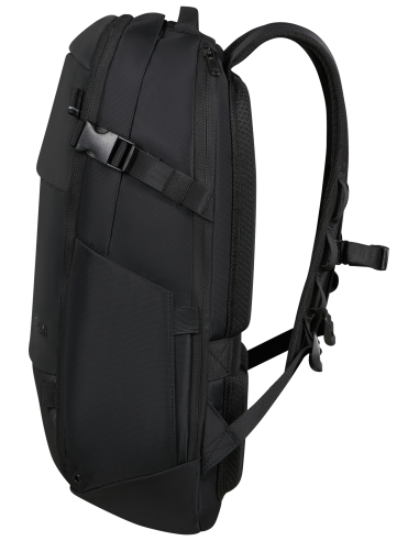 Sac à dos PC extensible 15,6 pouces American Tourister Pacepro Flash Black, vue de profil