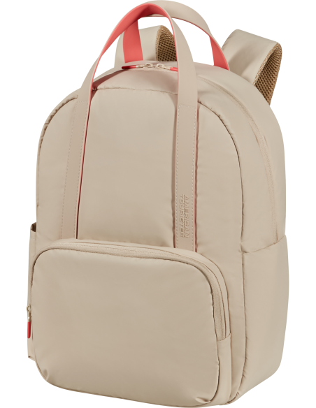 Sac à dos PC M 15,6 pouces American Tourister Puffypop Beige, vue de trois quarts