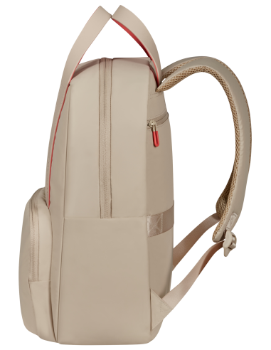 Sac à dos PC M 15,6 pouces American Tourister Puffypop Beige, vue de profil