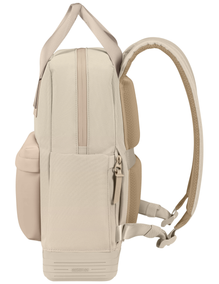 Sac à dos PC 15 pouces American Tourister Soulpack Beige, vue de profil