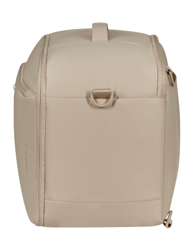 Sac cabine 3-en-1 PC 14 pouces American Tourister Puffypop Beige, vue de profil