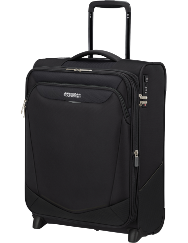 Valise cabine 2 roues 55 cm American Tourister SummerRide Noir, vue de trois quarts
