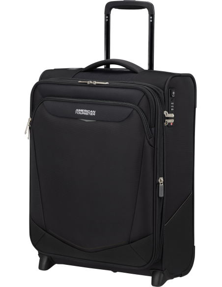 Valise cabine 2 roues 55 cm American Tourister SummerRide Noir, vue de trois quarts