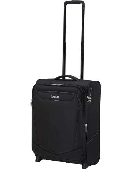 Valise cabine 2 roues 55 cm American Tourister SummerRide Noir, poignée télescopique entièrement sortie