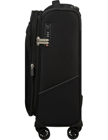 Valise cabine 4 roues 55 cm American Tourister SummerRide Noir, vue de profil