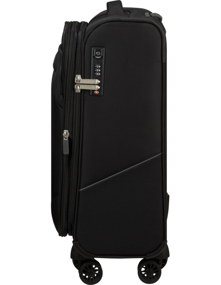 Valise cabine 4 roues 55 cm American Tourister SummerRide Noir, vue de profil