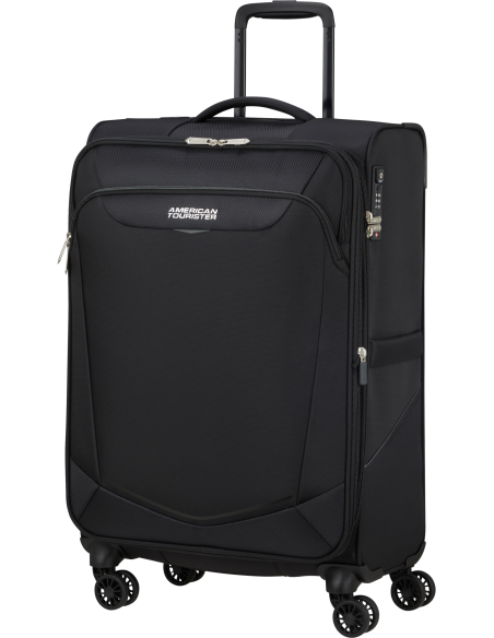 Valise soute 69 cm American Tourister SummerRide Noir, vue de trois quarts