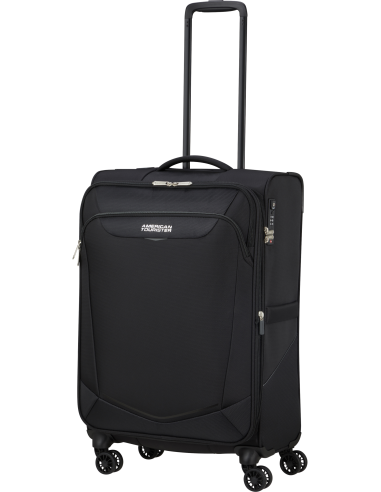 Valise soute 69 cm American Tourister SummerRide Noir, poignée télescopique entièrement sortie
