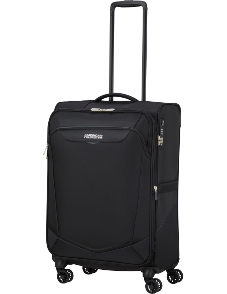 Valise soute 69 cm American Tourister SummerRide Noir, poignée télescopique entièrement sortie