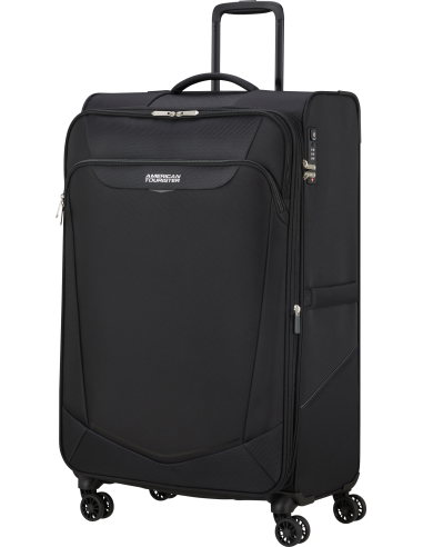 Valise soute XL 80 cm American Tourister SummerRide Noir, vue de trois quarts
