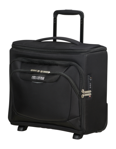 Valise sous-siège 36/55 cm American Tourister SummerRide Noir, vue de trois quarts