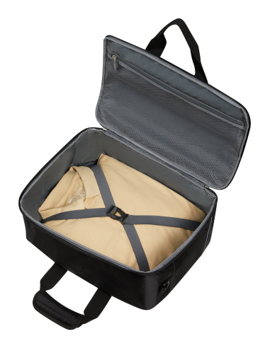 Sac cabine 3-en-1 40 cm American Tourister SummerRide Noir, intérieur ouvert et rangements