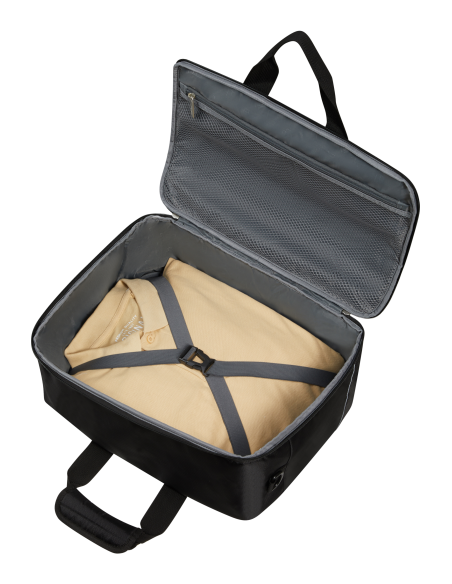 Sac cabine 3-en-1 40 cm American Tourister SummerRide Noir, intérieur ouvert et rangements