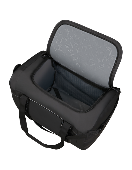 Sac de voyage 54 cm American Tourister Upventure Noir, compartiment ouvert et sangles