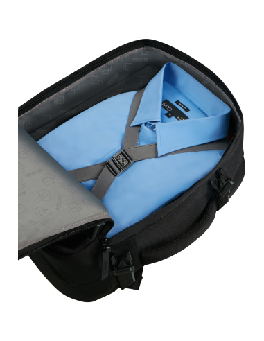 Sac à dos S/M PC 15,6 pouces American Tourister Take2cabin Noir, compartiment ouvert et sangles