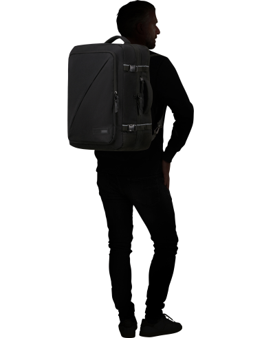 Sac à dos L extensible PC 17,3 pouces American Tourister Take2cabin Noir, porté sur le dos