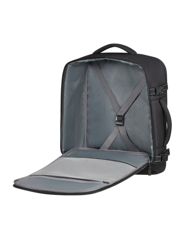 Sac à dos Pro M PC 15,6 pouces American Tourister Take2cabin Flash Black, compartiment ouvert et sangles
