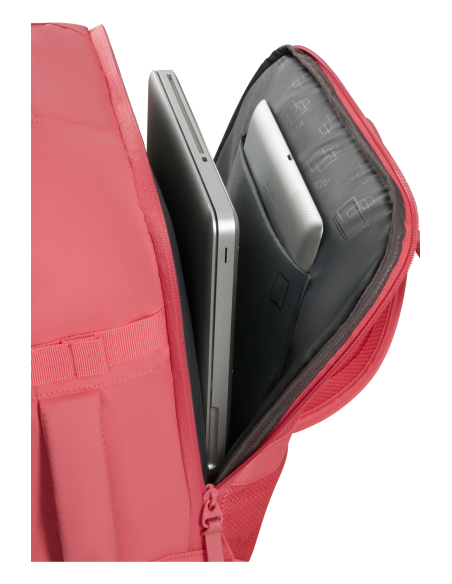 Sac à dos Puff S/M PC 15,6 pouces American Tourister Take2cabin Pink Glitch, rangement ordinateur et tablette