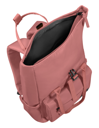 Sac à dos roll-top 36 cm American Tourister Urban Groove Amethyst, compartiment ouvert et sangles