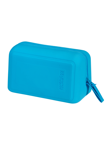 Trousse de toilette silicone 25 cm American Tourister Urban Groove Azure Blue, vue de trois quarts