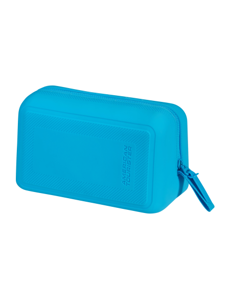 Trousse de toilette silicone 25 cm American Tourister Urban Groove Azure Blue, vue de trois quarts