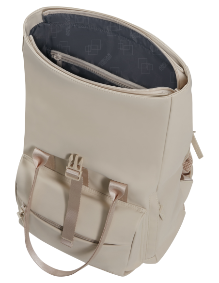 Sac à dos Mono 36 cm American Tourister Urban Groove Beige, compartiment ouvert et sangles
