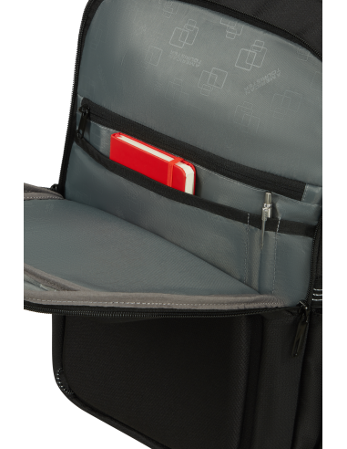 Sac à dos PC 15,6 pouces 45 cm American Tourister Urban Groove Noir, détail de l’organisation intérieure