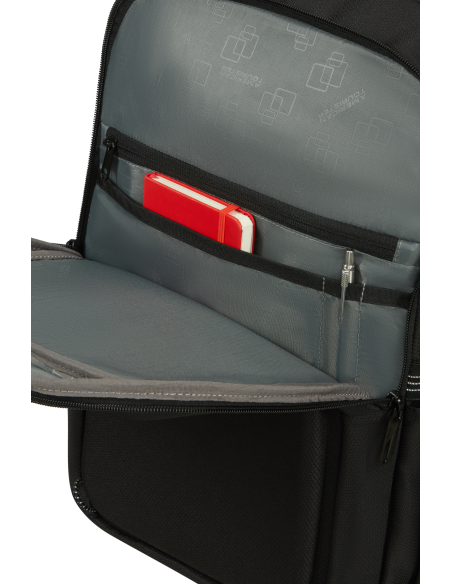 Sac à dos PC 15,6 pouces 45 cm American Tourister Urban Groove Noir, détail de l’organisation intérieure