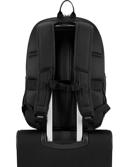 Sac à dos PC 15,6 pouces American Tourister Urban Groove Noir, passant sur une valise
