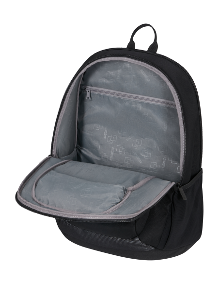 Sac à dos PC 17,3 pouces American Tourister Urban Groove Noir, compartiment ouvert et sangles