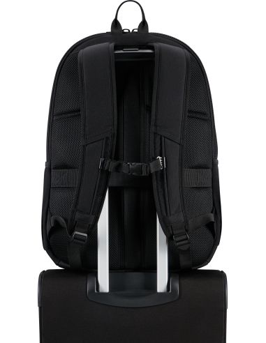 Sac à dos PC 17,3 pouces American Tourister Urban Groove Noir, passant sur une valise