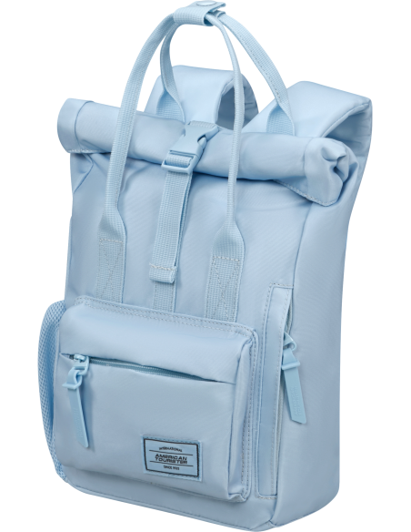 Mini-sac à dos 31 cm American Tourister Urban Groove Pastel Blue, vue de trois quarts
