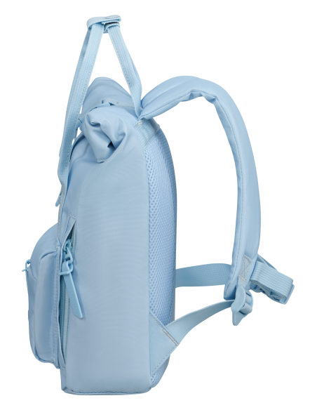 Mini-sac à dos 31 cm American Tourister Urban Groove Pastel Blue, vue de profil