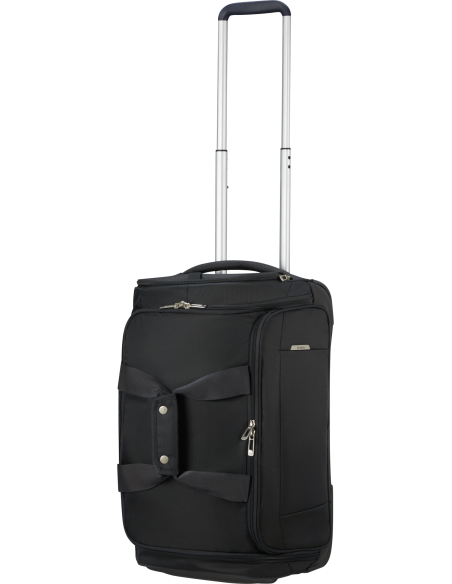 Sac à roulettes 55 cm Samsonite Respark Ozone Black, poignée télescopique entièrement déployée