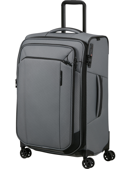 Valise 67 cm Samsonite Respark LTD Charcoal Amber, vue de trois quarts