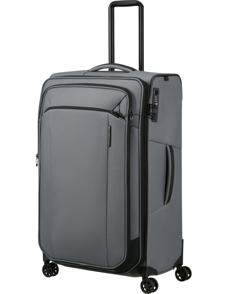 Valise 79 cm Samsonite Respark LTD Charcoal Amber, poignée télescopique entièrement déployée
