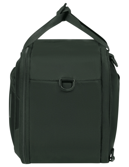 Sac 3-en-1 40 cm Samsonite Respark Forest Green, profil et bandoulière