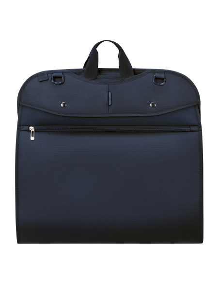 Housse à vêtements Samsonite Respark Bleu Nuit, vue arrière et poche zippée