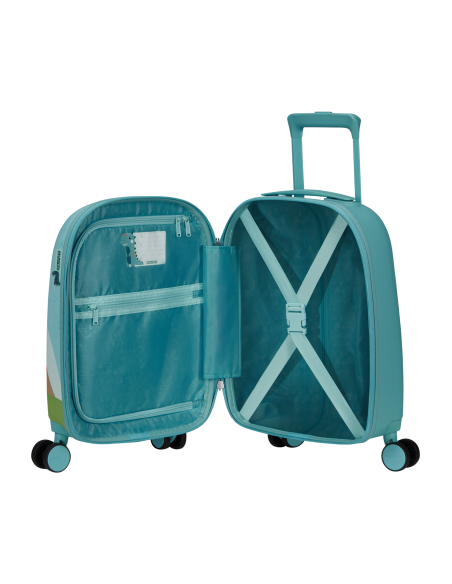 Valise enfant 4 roues 47 cm American Tourister Wondertrips Dino, compartiment ouvert et rangements