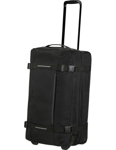Sac de voyage 2 roues 68 cm American Tourister Urban Track Asphalt Black, poignée télescopique déployée