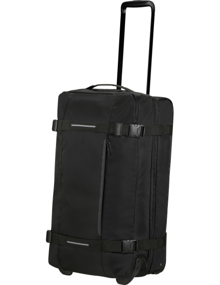 Sac de voyage 2 roues 68 cm American Tourister Urban Track Asphalt Black, poignée télescopique déployée