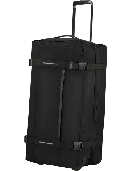 Sac de voyage 2 roues 78,5 cm American Tourister Urban Track Asphalt Black, poignée télescopique déployée
