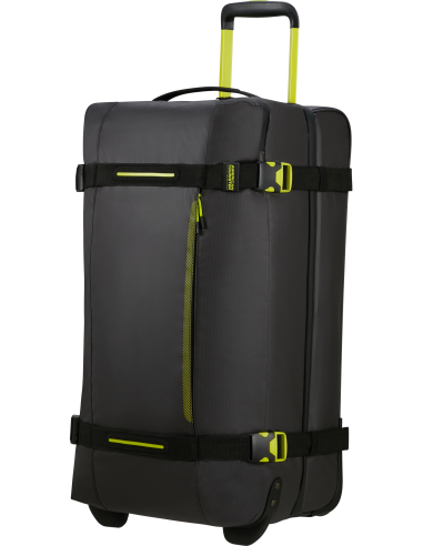 Sac de voyage Coated 68 cm American Tourister Urban Track Black/Lime, vue de trois quarts