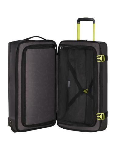 Sac de voyage Coated 68 cm American Tourister Urban Track Black/Lime, compartiment ouvert et rangements