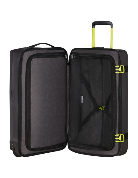Sac de voyage Coated 68 cm American Tourister Urban Track Black/Lime, compartiment ouvert et rangements