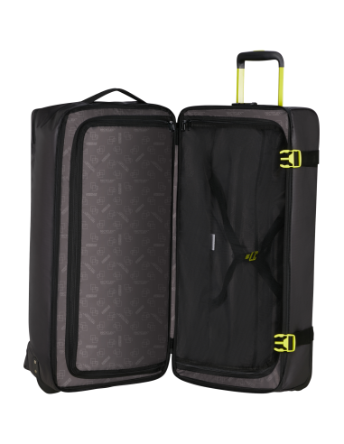 Sac de voyage Coated 78,5 cm American Tourister Urban Track Black/Lime, compartiment ouvert et rangements
