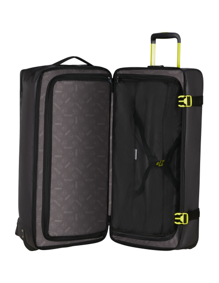 Sac de voyage Coated 78,5 cm American Tourister Urban Track Black/Lime, compartiment ouvert et rangements
