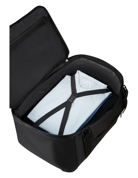 Sac à dos voyage PC 15,6 pouces American Tourister Urban Track Asphalt Black, compartiment ouvert et rangements
